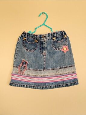 Vintage‎ Disney Winnie the Pooh Embroidered Denim Skirt Girls Size 6